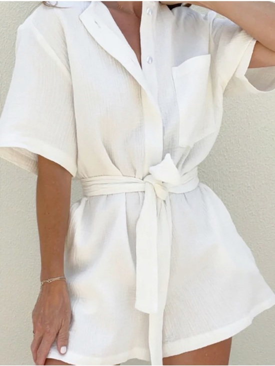 Commense Pants - White Commense Romper size XL nwt